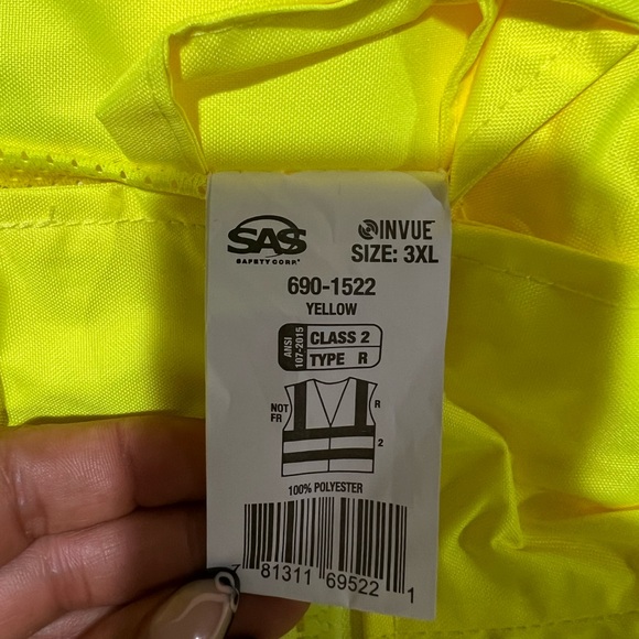 High-Visibility Yellow and Black Safety Jacket - Picture 15 of 16